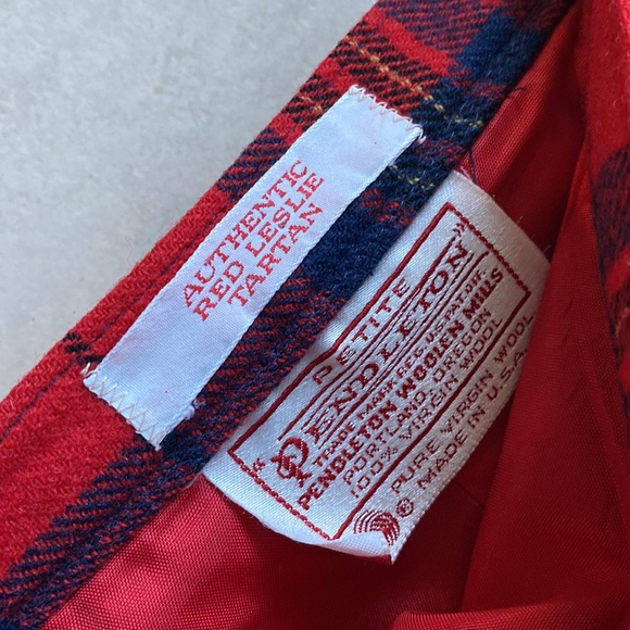 Pendleton wool red plaid skirt Signature Piece perfect Christmas skirt - Picture 3 of 3